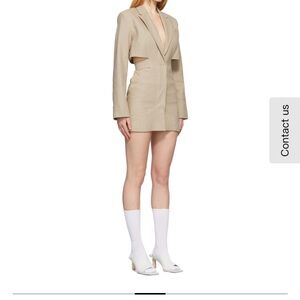 Jacquemus Tan Linen Blazer Dress